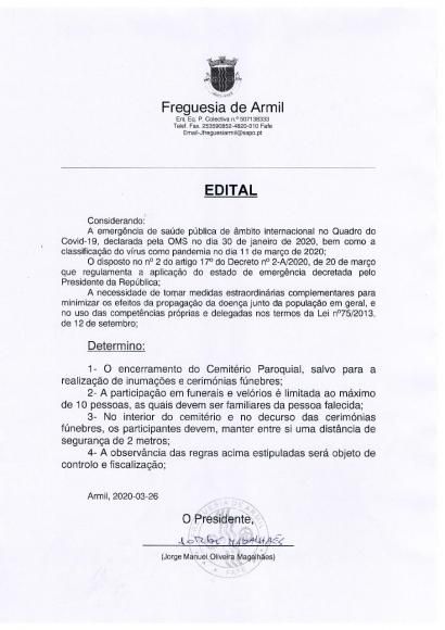 ENCERRAMENTO DO CEMITÉRIO