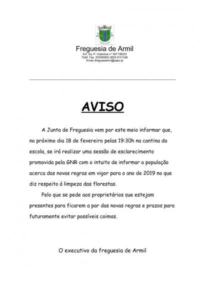 Sessão de esclarecimento por parte da GNR acerca da limpeza das florestas